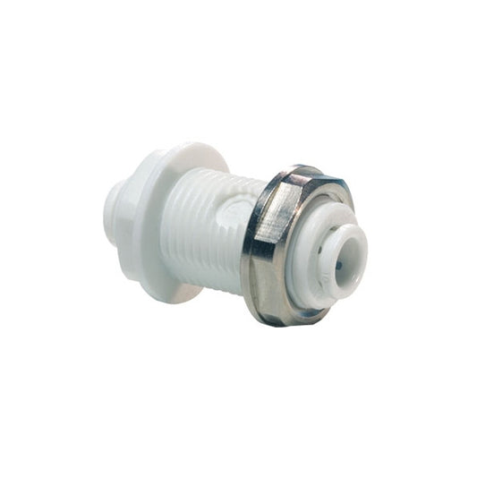 John Guest Polypropylene Fittings Bulkhead Connector PP1208W  1/4