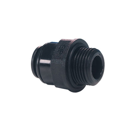 John Guest Black Acetal Fittings Straight Adaptor BSP Thread PM010612E  6mm x 1/4