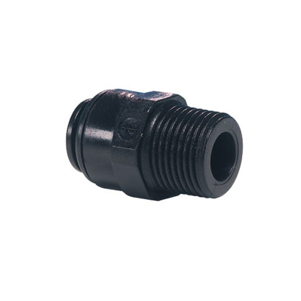 John Guest Black Acetal Fittings Straight Adaptor BSPT ThreadPM010501E  5mm x 1/8