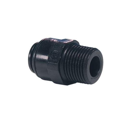 John Guest Black Acetal Fittings Straight Adaptor BSPT Thread PM011004E  10mm x 1/2