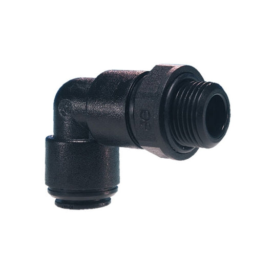John Guest Black Acetal Fittings Swivel Elbow BSP Thread PM091012E  10mm x 1/4