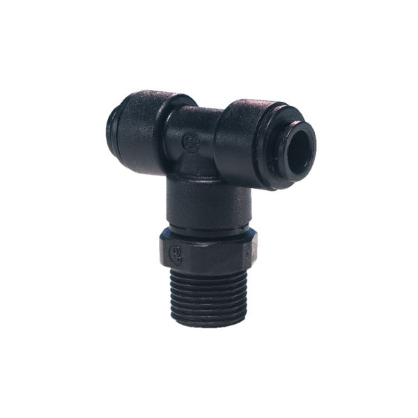 John Guest Black Acetal Fittings Swivel Tee Centre Leg BSPT Thread PM101204E 12mm X 1/2