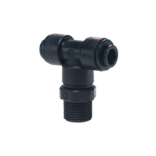 John Guest Black Acetal Fittings Swivel Tee Centre Leg BSPT Thread PM101204E 12mm X 1/2