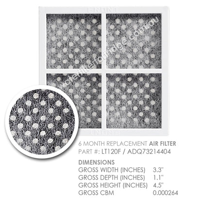 3x ADQ73214404 / LT120F LG Air Purifying Fresh Air Filter