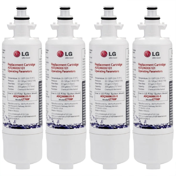 4x LG LT700P( ADQ36006101) with 4x LG LT120F(ADQ73214404) Air filter 