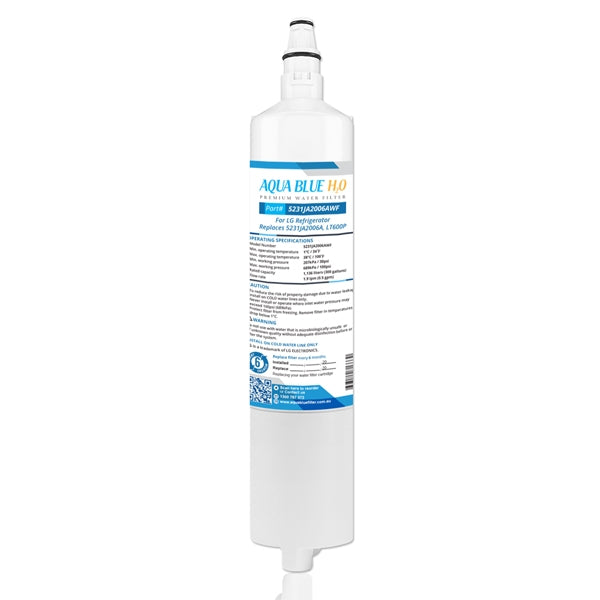 5x LG 5231JA2006A/LT600P Fridge Water Filters by Aqua Blue H20