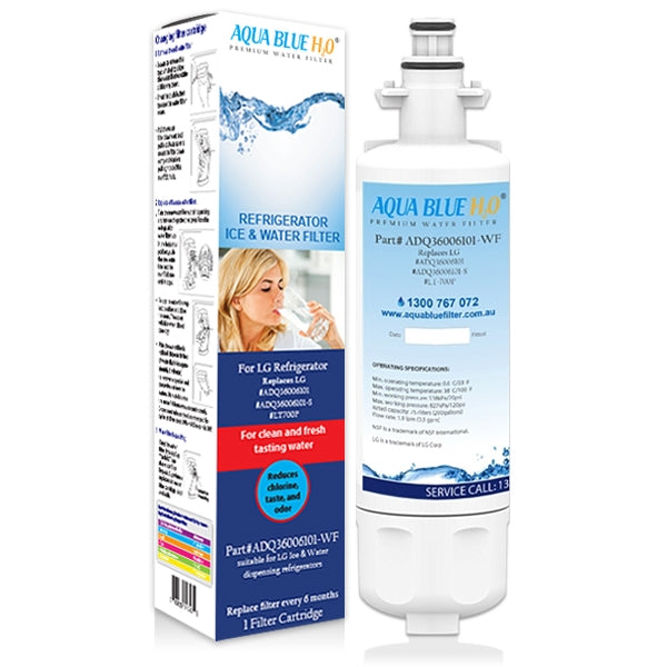 5x LG LT700P  ADQ36006101 Refrigerator Water Filter By Aqua Blue H20