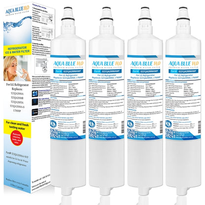 4x LG 5231JA2006A/LT600P Fridge Water Filters by Aqua Blue H20