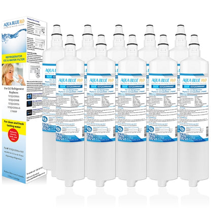 10x LG 5231JA2006A/LT600P Fridge Water Filters by Aqua Blue H20
