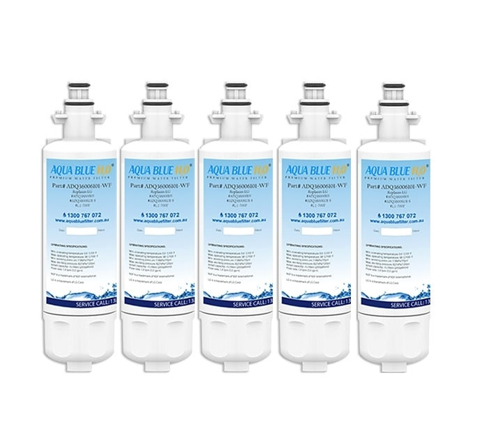 5x LG LT700P  ADQ36006101 Refrigerator Water Filter By Aqua Blue H20