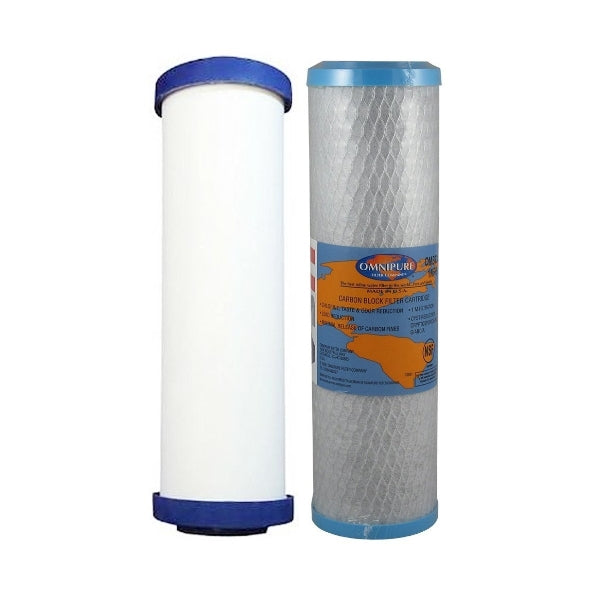 Twin Counter-top Drinking Water Filter System Aqua Blue H20