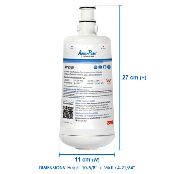 3M CUNO  AQUA PURE  Filter with Dedicated Tap  AP9000 + Kit Set For Undersink
