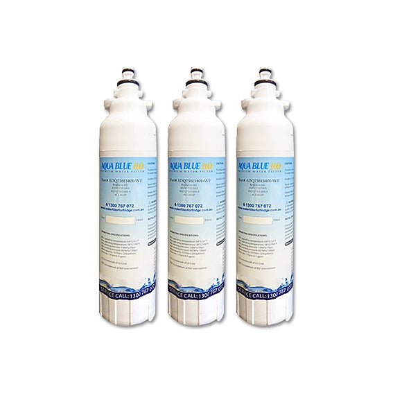 3xLG Replacement ADQ73613401, LT800P Fridge Filter by Aqua Blue H2O