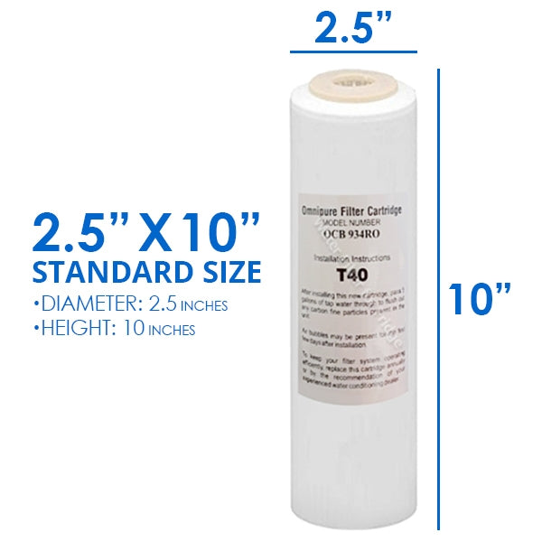 Whole House Water System with Omnipure OCB934 RO T40 GAC Water Filter