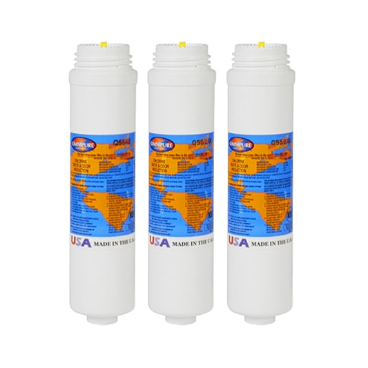 Omnipure Quick Change Triple Under Sink Replacement Filter Set Q5540 Q5520 Q5586