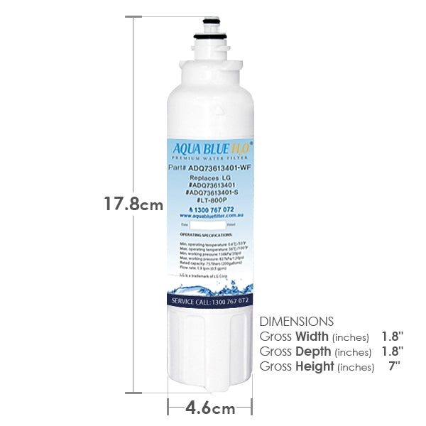 5xLG Replacement Water Filter ADQ73613401 LT800P with 5 x Air Filter ADQ73214404