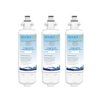3x LG LT700P /  ADQ36006101 Refrigerator Water Filter By Aqua Blue H20