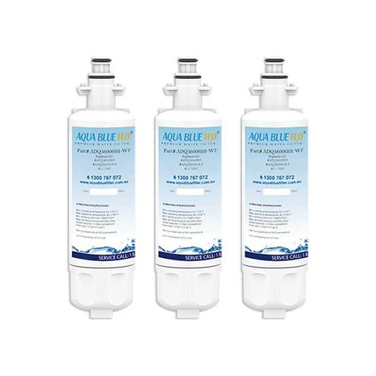 3x LG LT700P /  ADQ36006101 Refrigerator Water Filter By Aqua Blue H20