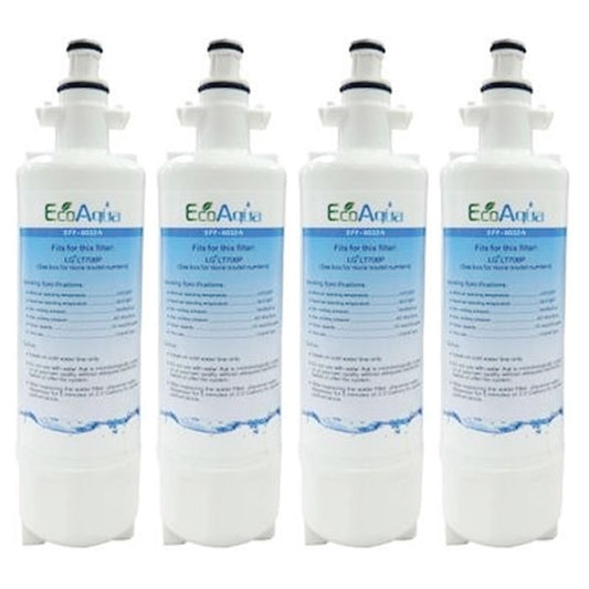 4x Eco Aqua EFF-6032A LG Generic Replacement Fridge Water Filter LT700P ADQ36006101