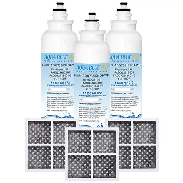LG Replacement Water Filter ADQ73613401  LT800P  with LG Air Filter ADQ73214404(LT120F)