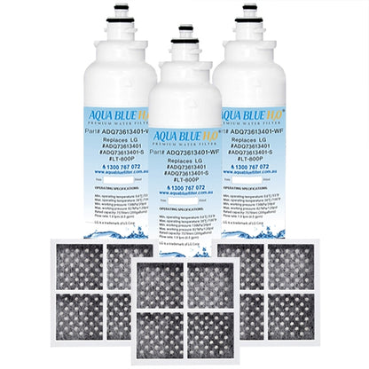 LG Replacement Water Filter ADQ73613401  LT800P  with LG Air Filter ADQ73214404(LT120F)