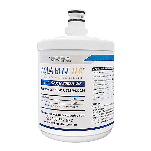 LG 5231JA2002A, LT500P  Premium  filter Aqua Blue H2O Replacement