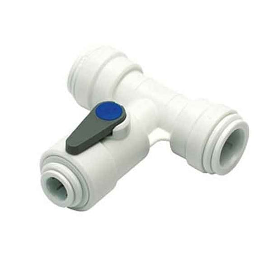 John Guest ASV4 Angle Stop Valve 15mm x 15mm x 3/8" Branch