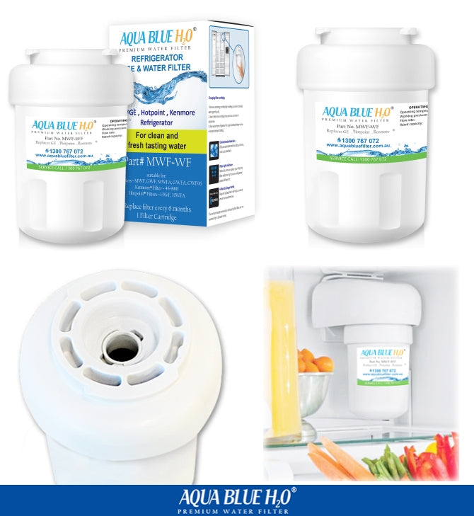 5x GE MWF MWFP SmartWater  Internal Fridge Water Filter by  Aqua  Blue H20 