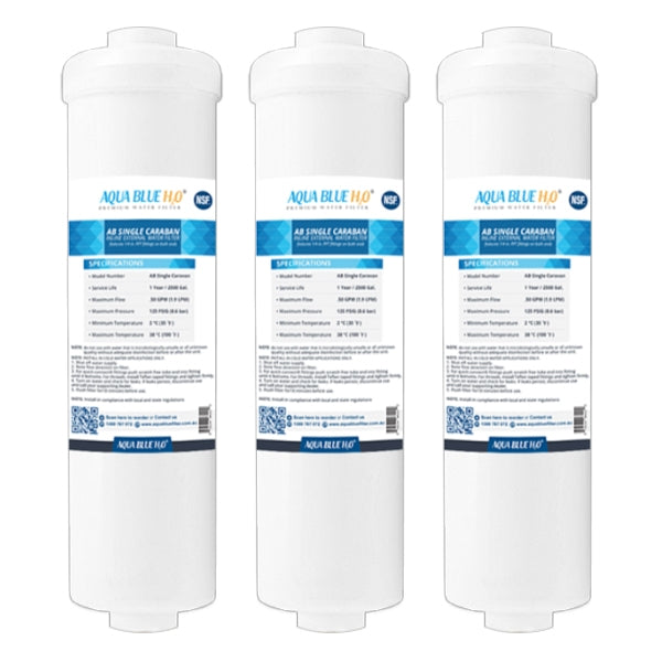 CR20 AB Single Caravan In-line Caravan/RV Water Filter by AQUA BLUE H2O