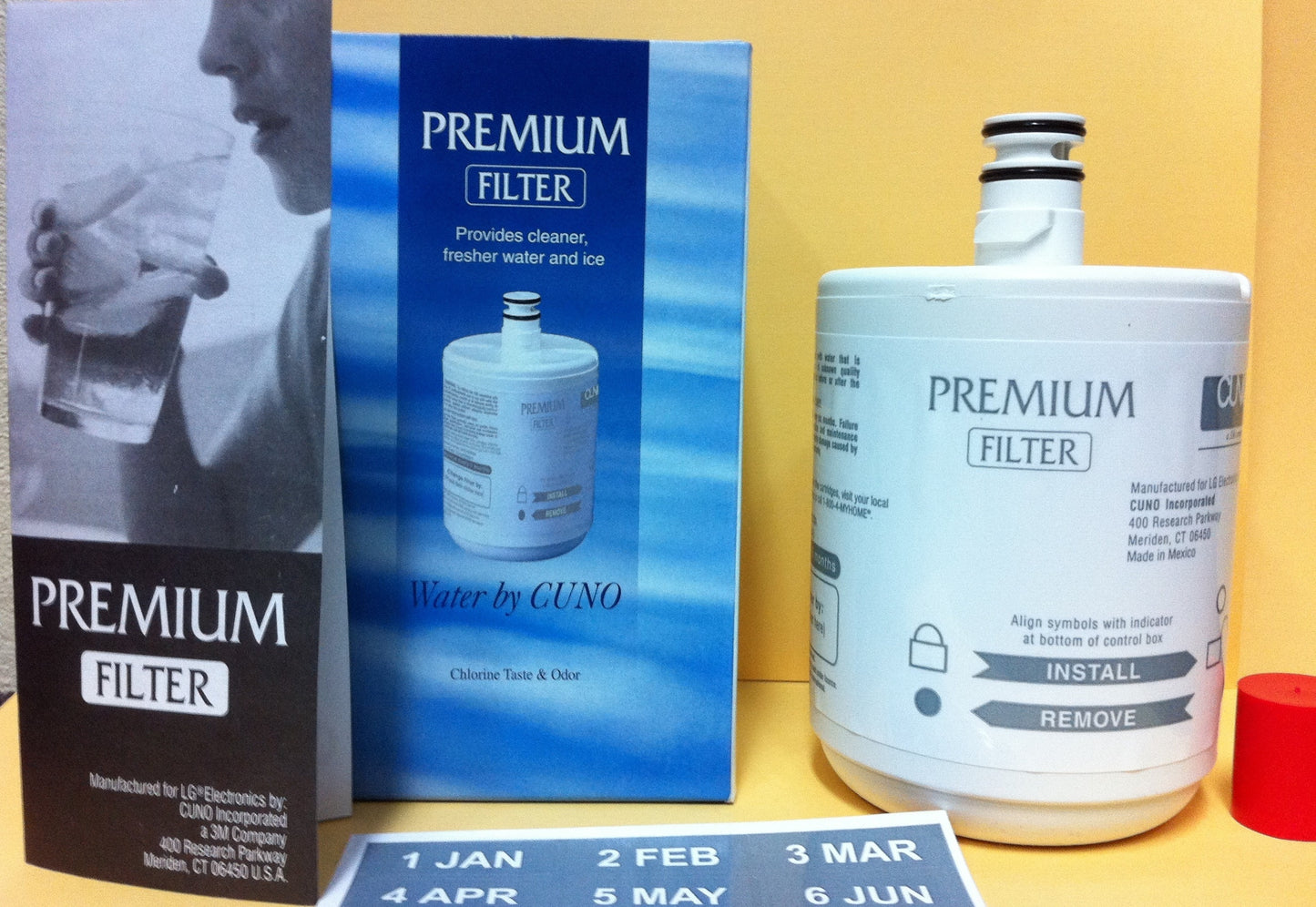 LG 5231JA2002A, LT500P Original Genuine Fridge Water Filter Premium, Cuno 3M