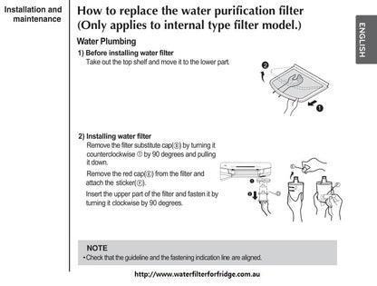 LG 5231JA2002A, LT500P Original Genuine Fridge Water Filter Premium, Cuno 3M