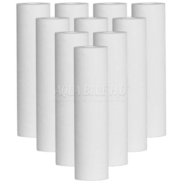 Aqua Blue H2O 10" Polyspun Polypropylene Sediment Cartridge 10 Mic Water Filter