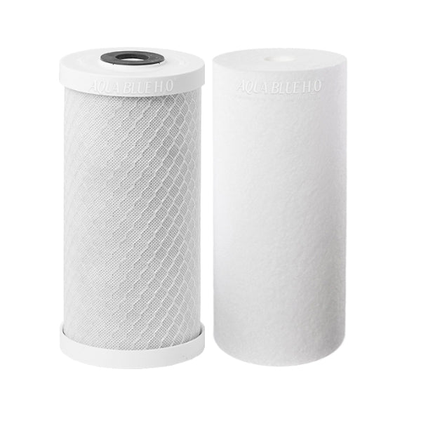 Twin Whole House Replacement Water Filter Set Polyspun + CTO  10"X4.5"