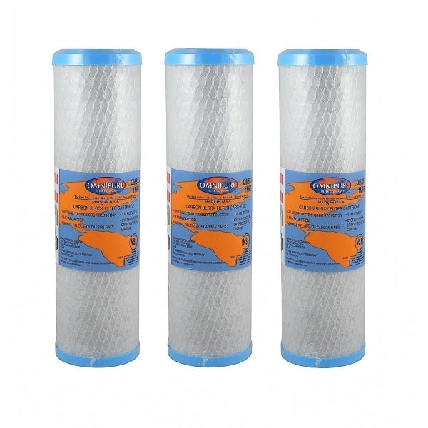 Omnipure 2.5" x 10" 1 Mic Carbon Block Filter OMB934 1 Mic