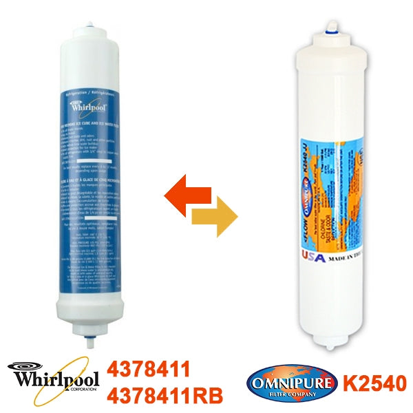 Whirlpool Genuine Fridge Filter 4378411RB Hose Kit