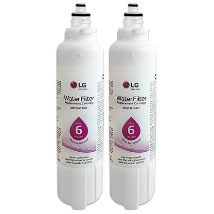 2X Genuine OEM LG LT800P ADQ73613401 Ice and Water Fridge Filter
