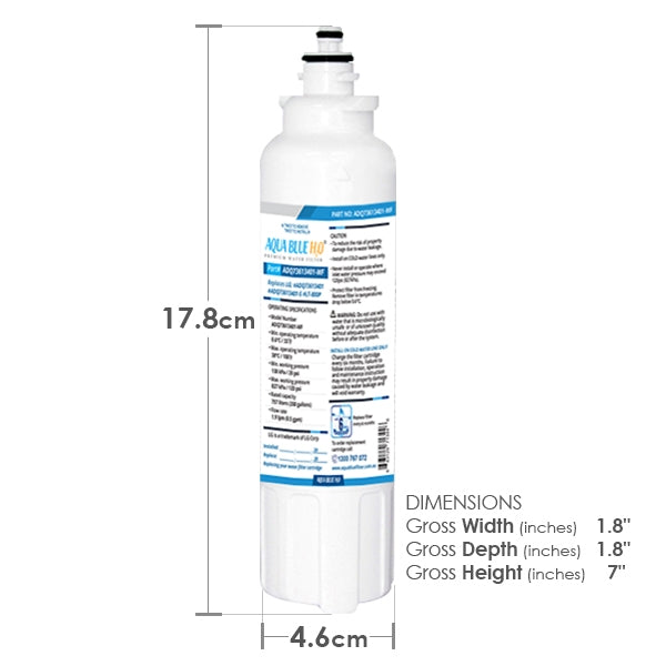2X LG LT800P Replacement Water Filter with 2X LG LT120F Replacing Air Filter - Refrigerator Filter Pack