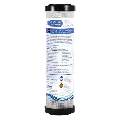 2 x 0.5 micron sediment & 2 x 0.5 micron Matrikx PB1 lead removal cartridge 10"