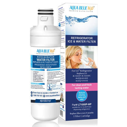 LG LT1000P, MDJ64844601, ADQ74793501 compatible water filter with LG LT120F ADQ73214404 replacing air filter