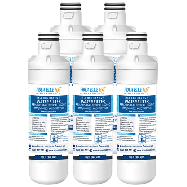 LG LT1000P, MDJ64844601, ADQ74793501 compatible water filter with LG LT120F ADQ73214404 replacing air filter