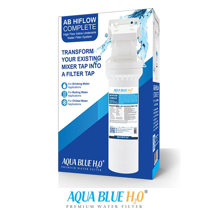 Aqua Blue H20  High Flow in-line - 4 Stage Water Filtration System Kit