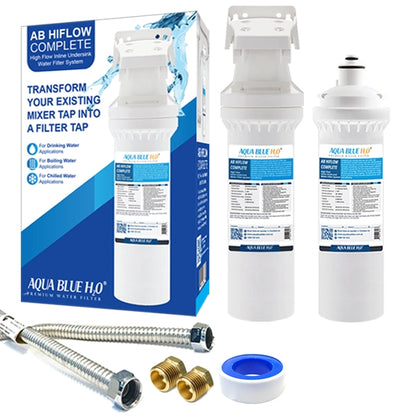 Aqua Blue H20  High Flow in-line - 4 Stage Water Filtration System Kit