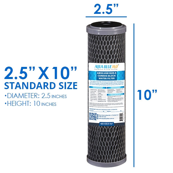Twin Caravan & RV Water Filter System with Sediment & Silver Carbon Block Filter