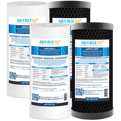 Compatible with Puretec WH2 30 Replacement Water Filter Cartridges PX05MP1 CB10MP110 inch