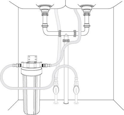 Single Water Filter System for Homes and Offices 10"X2.5" Washable Pleated Sediment Filter