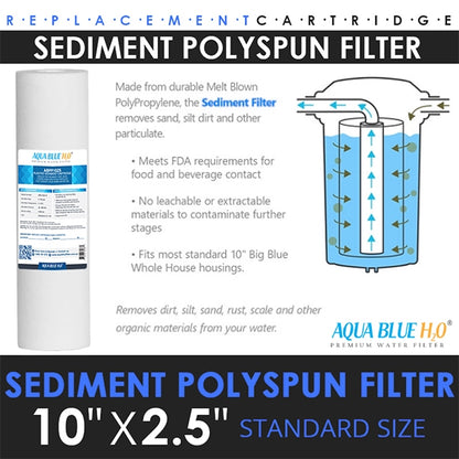 Cuno AP110 and AP117 Sediment with GAC Carbon Water Filter Replacement by Aqua Blue