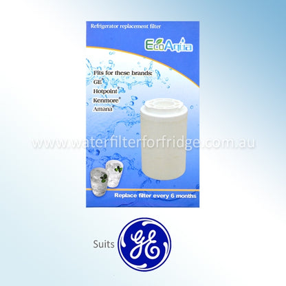 2x Eco Aqua EFF-6013A FOR GE MWF Fridge Water Filter (GWF HWF) Generic Replacement