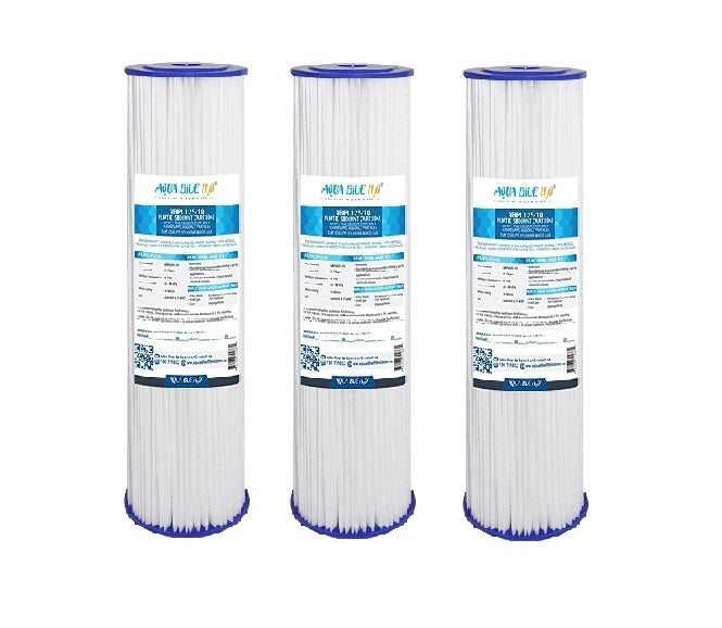 Puretec PP051 Pleated Sediment Water Filter Cartridge 2.5 x 10 inch 5 Micron