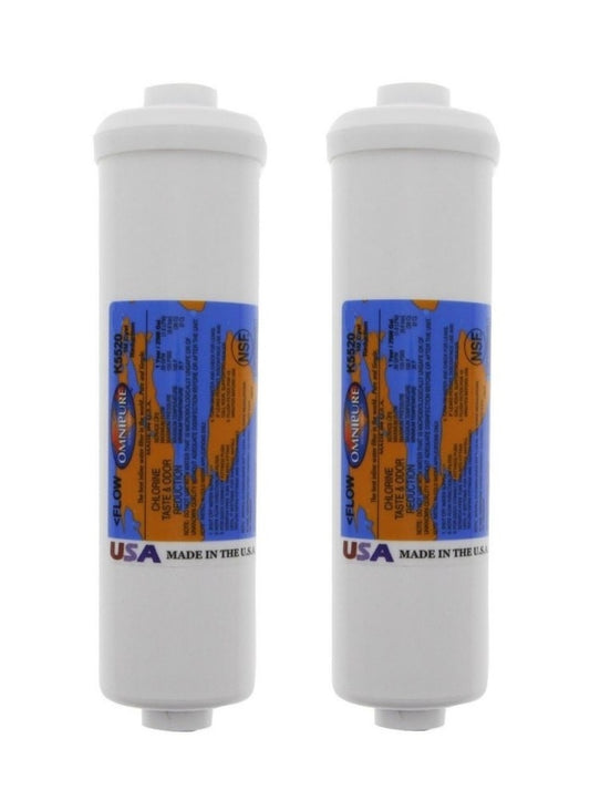 OMNIPURE IL150Q Inline Fridge Water Filter Cartridge 10-1/4 inch 1 Micron