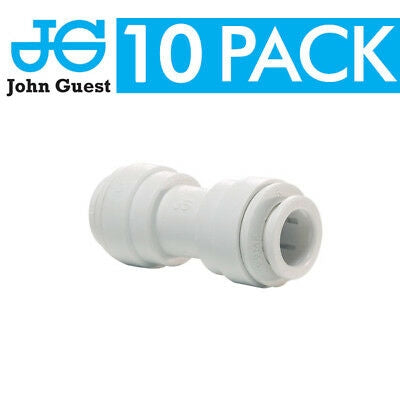 John Guest White Polypropylene Fittings Equal Straight Connector PPM0408W  8MM